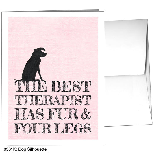 Dog Silhouette, Greeting Card (8361K), A2 Card Front, www.printedcanvas.com