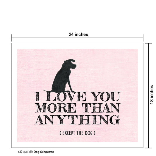 Dog Silhouette, Card Board (8361R)