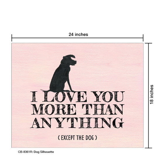 Dog Silhouette, Card Board (8361R), Card Board: 18x24, printedcanvas.com