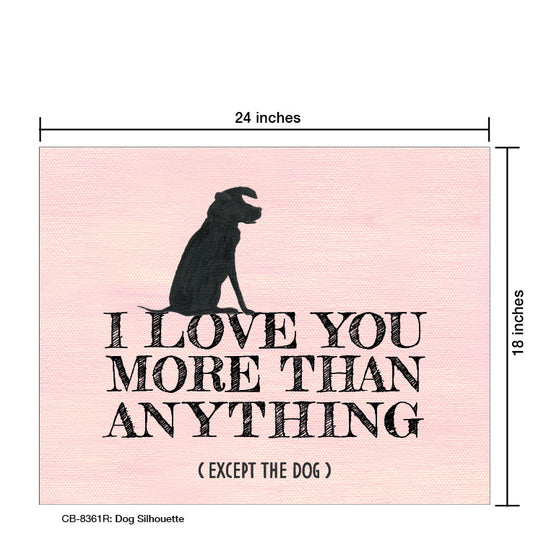 Dog Silhouette, Card Board (8361R)