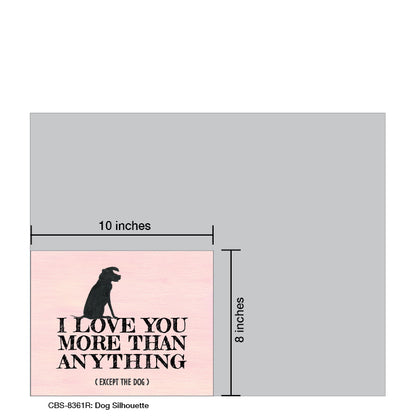 Dog Silhouette, Card Board (8361R), Card Board: 8x10, printedcanvas.com