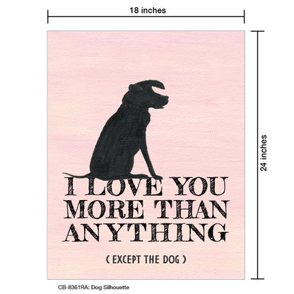 Dog Silhouette, Card Board (8361RA), Card Board: 18x24, printedcanvas.com