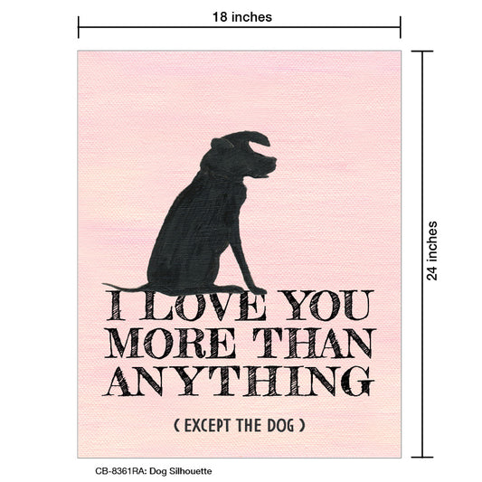 Dog Silhouette, Card Board (8361RA), Card Board: 18x24, printedcanvas.com