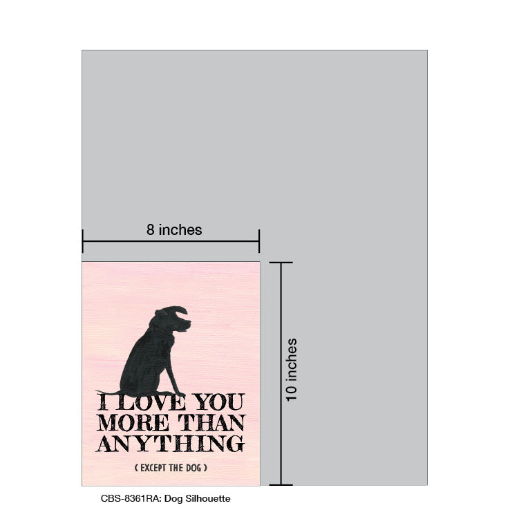 Dog Silhouette, Card Board (8361RA), Card Board: 8x10, printedcanvas.com