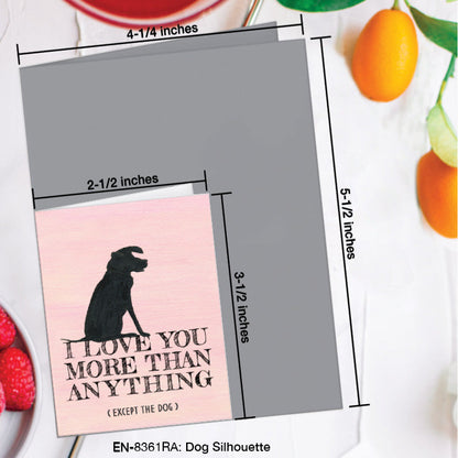 Dog Silhouette, Greeting Card (8361RA), Enclosure, www.printedcanvas.com
