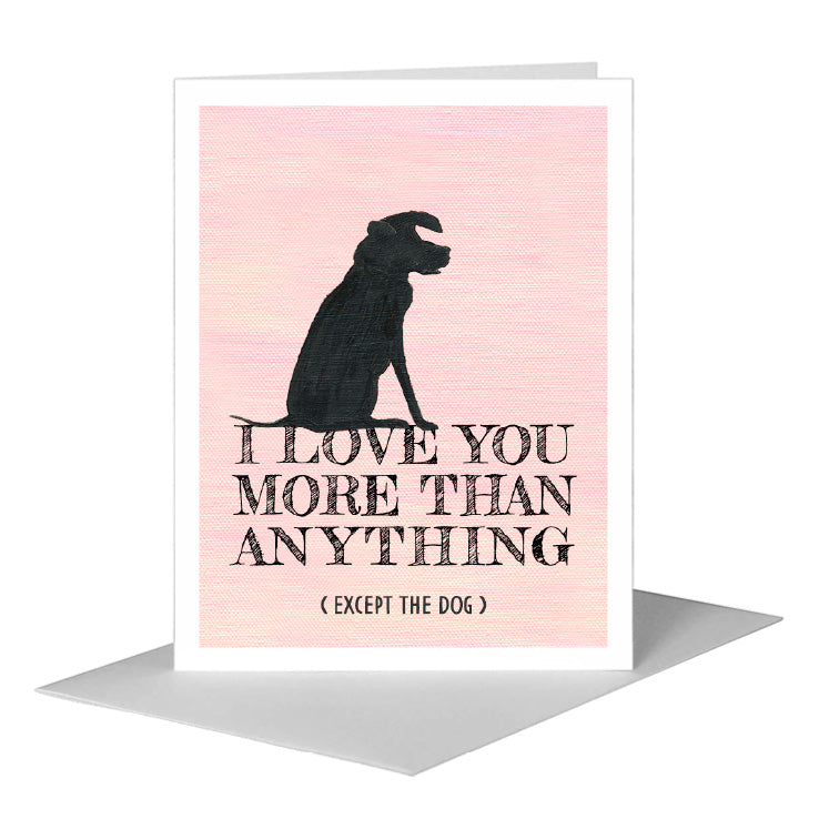 Dog Silhouette, Greeting Card (#8361RA), A2 Card Front, www.printedcanvas.com