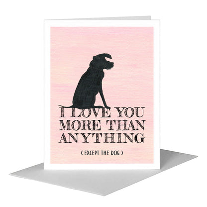 Dog Silhouette, Greeting Card (#8361RA), A2 Card Front, www.printedcanvas.com
