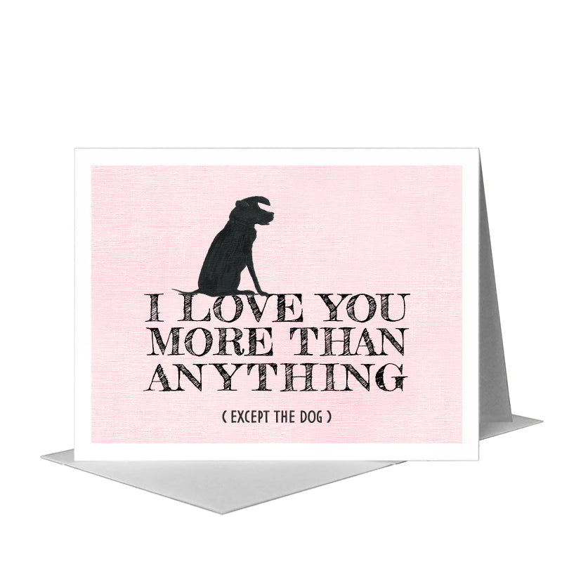 Dog Silhouette, Greeting Card (#8361R), A2 Card Front, www.printedcanvas.com