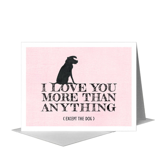 Dog Silhouette, Greeting Card (#8361R) A2 Card Front, www.printedcanvas.com