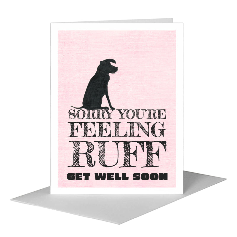 Dog Silhouette, Greeting Card (#8361S) A2 Card Front, www.printedcanvas.com