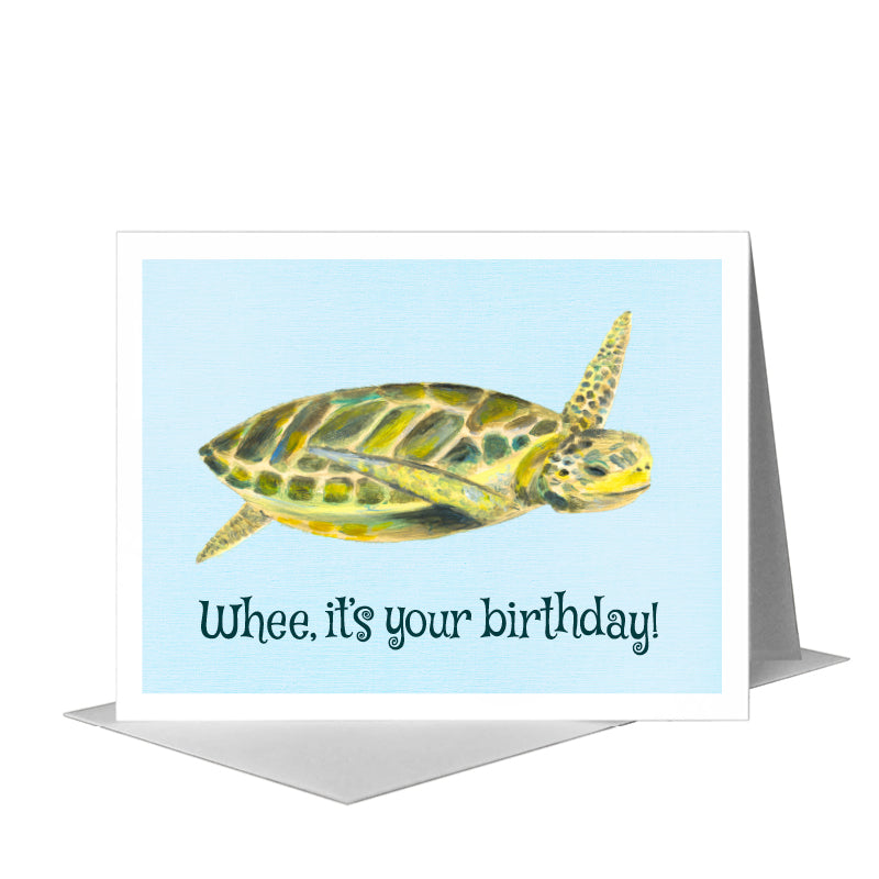 Sea Turtle, Greeting Card (#8363A) A2 Card Front, www.printedcanvas.com