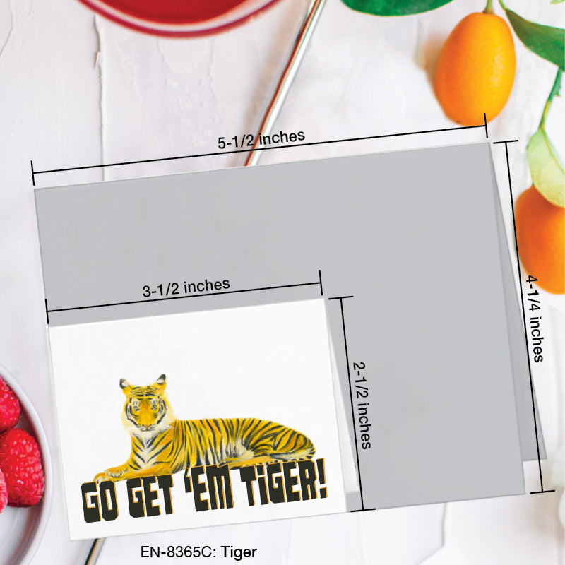 Tiger, Greeting Card (8365C), Enclosure, www.printedcanvas.com