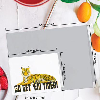 Tiger, Greeting Card (8365C), Enclosure, www.printedcanvas.com