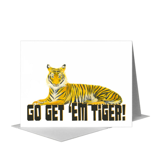 Tiger, Greeting Card (#8365C) A2 Card Front, www.printedcanvas.com