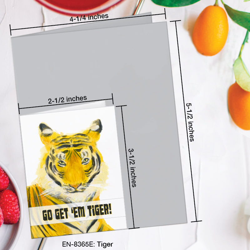 Tiger, Greeting Card (8365E), Enclosure, www.printedcanvas.com