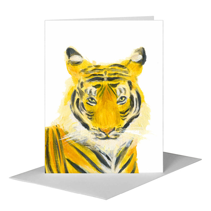 Tiger, Greeting Card (#8365K) A2 Card Front, www.printedcanvas.com