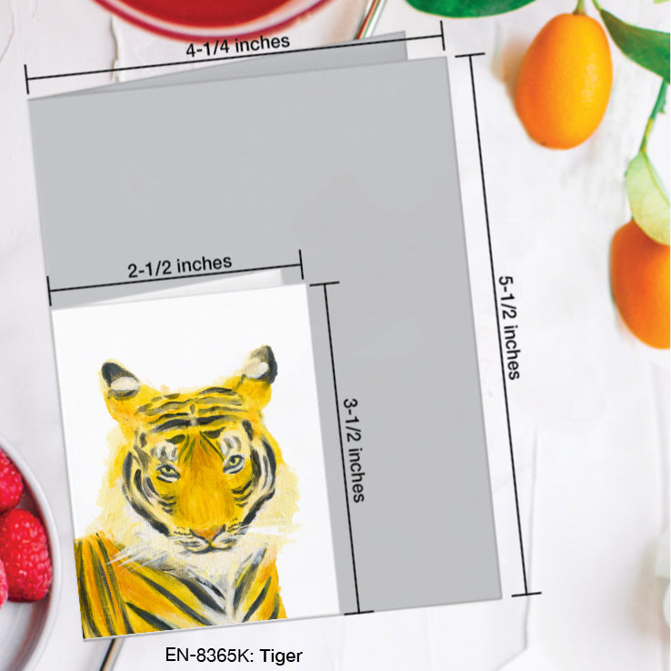 Tiger, Greeting Card (8365K), Enclosure Card, www.printedcanvas.com