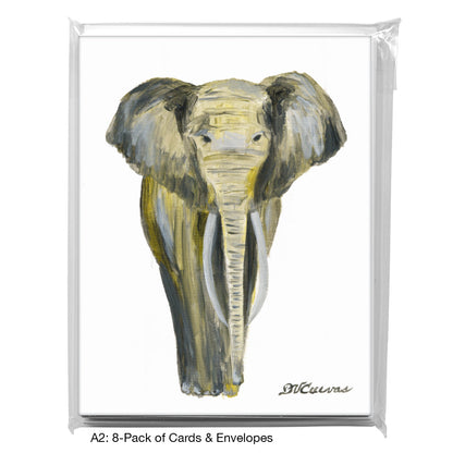 Elephant Face, Greeting Card (8366), A2 8-Pack, printedcanvas.com