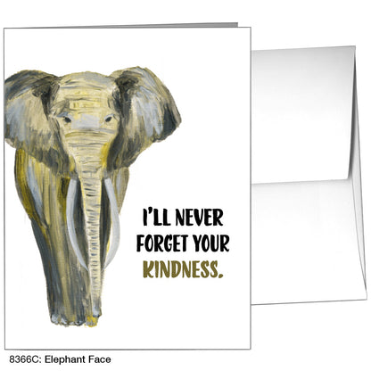 Elephant Face, Greeting Card (8366C), A2, printedcanvas.com
