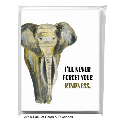 Elephant Face, Greeting Card (8366C), A2 8-Pack, printedcanvas.com
