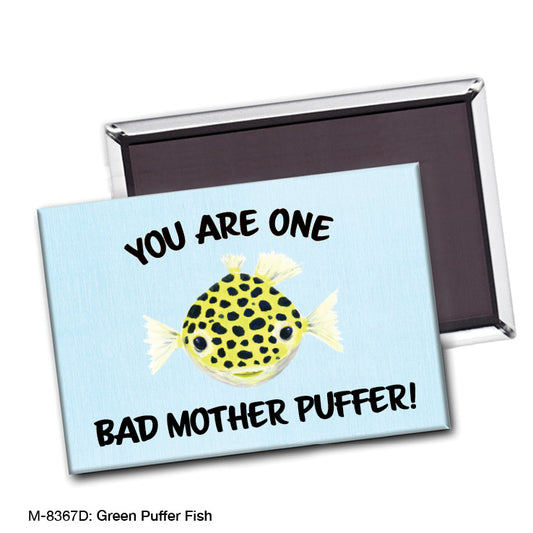 Green Puffer Fish, Magnet (M-8367D)