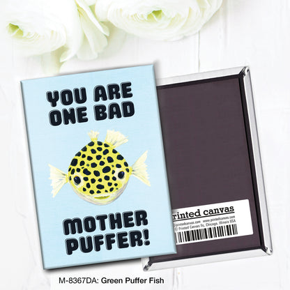 Green Puffer Fish, Magnet (M-8367DA)
