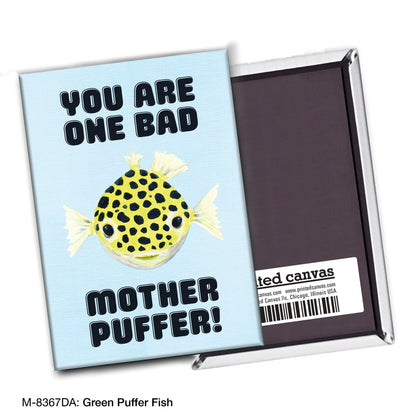 Green Puffer Fish, Magnet (M-8367DA)