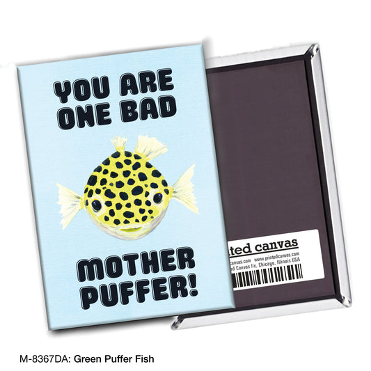 Green Puffer Fish, Magnet (M-8367DA)