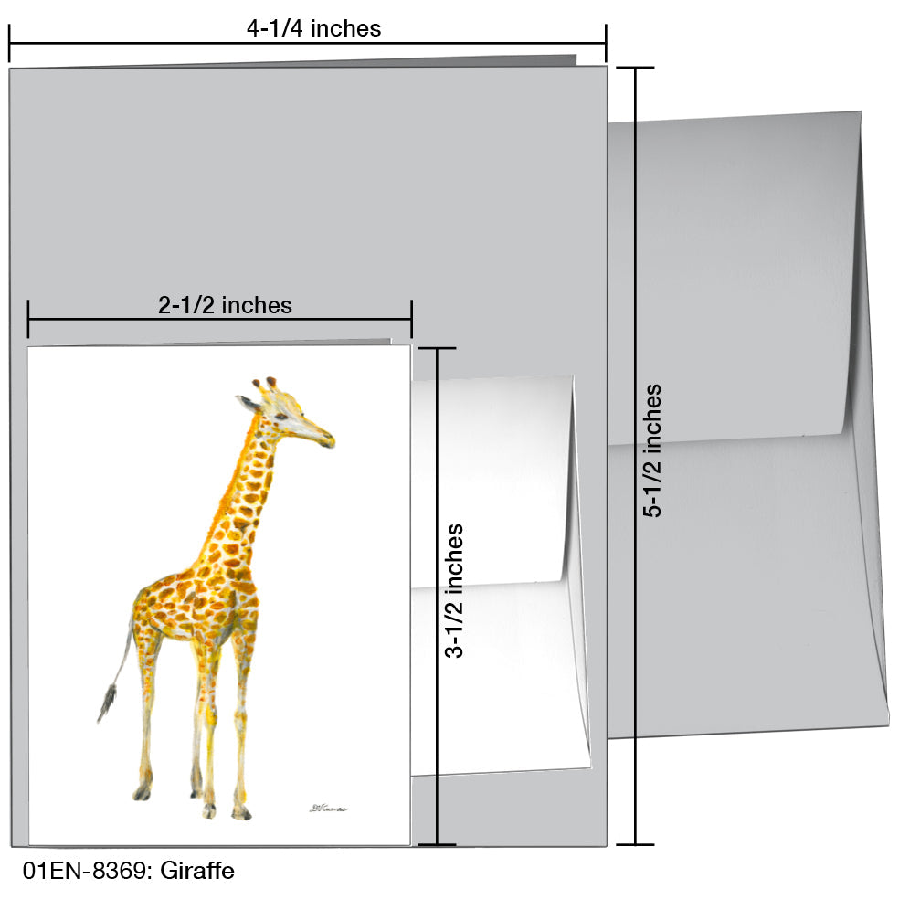 Giraffe, Greeting Card (8369A), Enclosure Card, www.printedcanvas.com