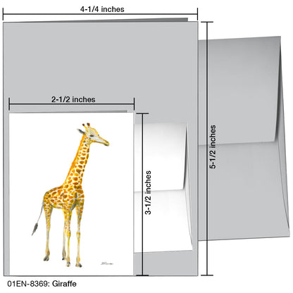 Giraffe, Greeting Card (8369A), Enclosure Card, www.printedcanvas.com