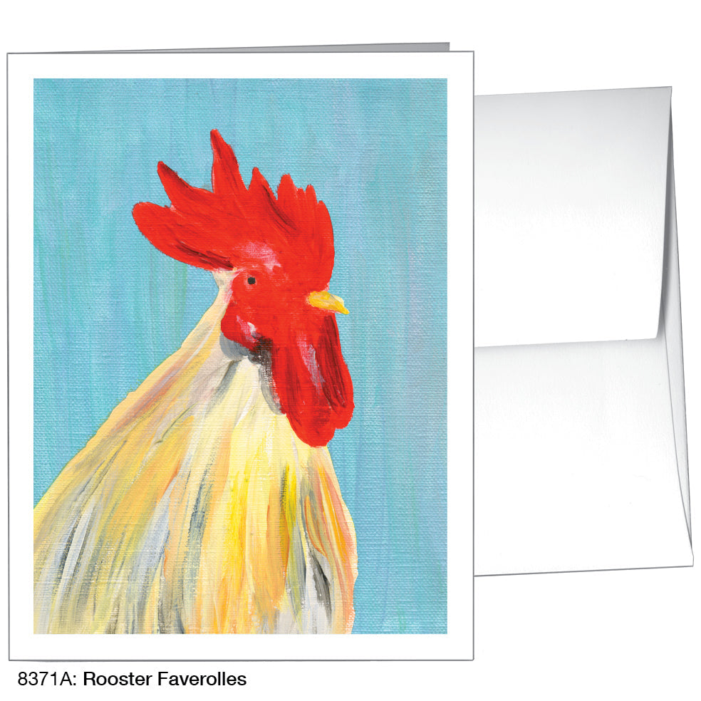 Rooster Faverolles, Greeting Card (8371A), A2, printedcanvas.com