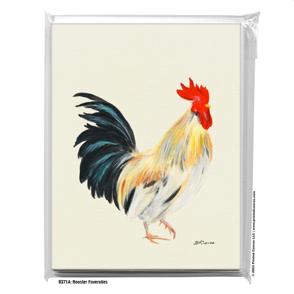 Rooster Faverolles, Greeting Card (#8371A)