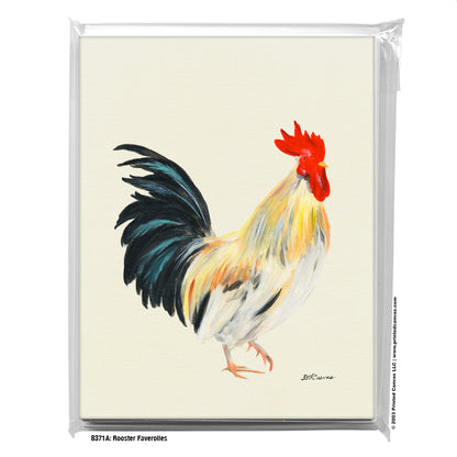 Rooster Faverolles, Greeting Card (#8371A)
