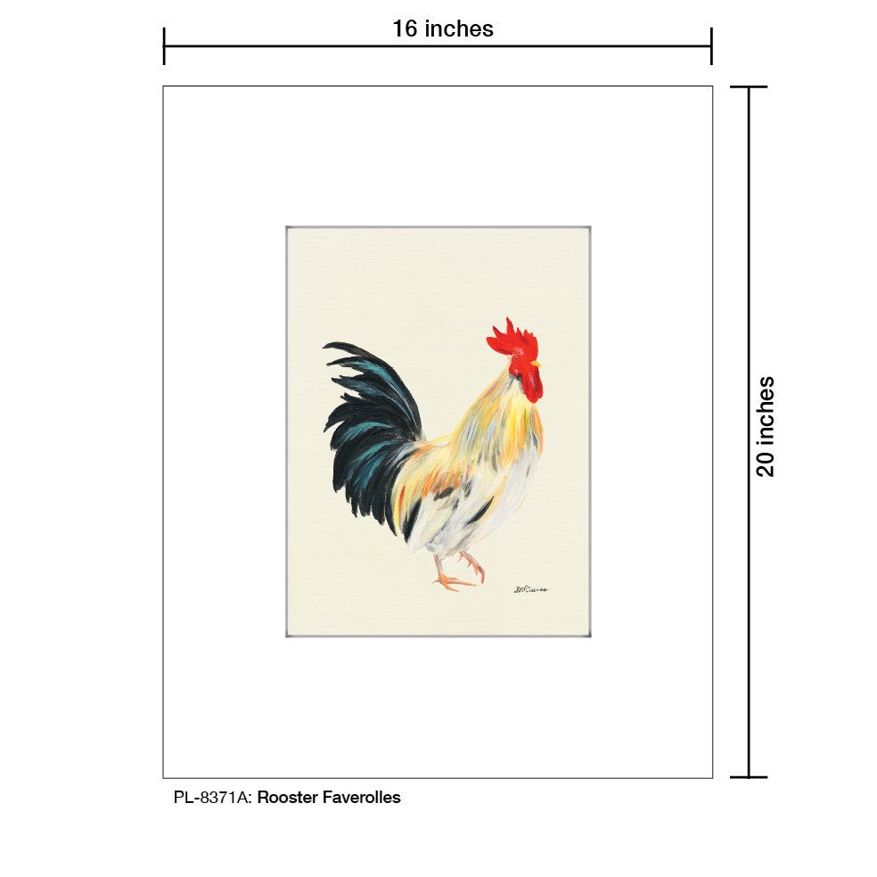 Rooster Faverolles, Print (#8371A)