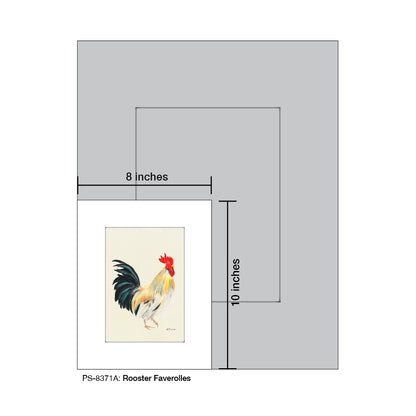 Rooster Faverolles, Print (#8371A)