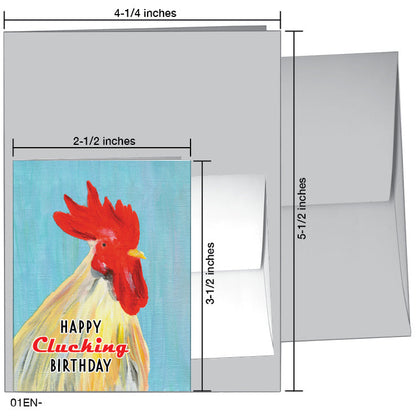 Rooster Faverolles, Greeting Card (8371B), Enclosure Card, www.printedcanvas.com