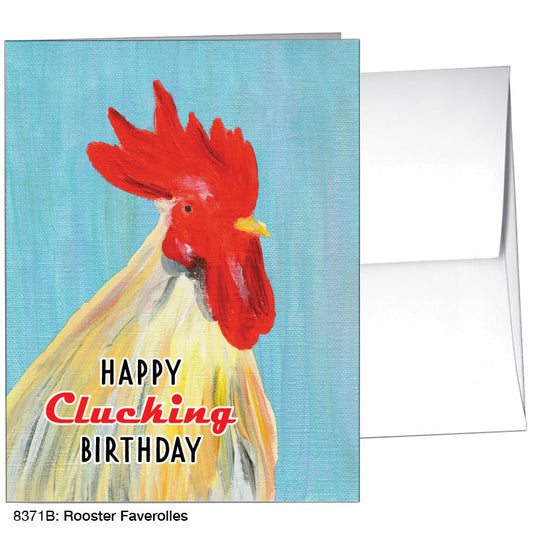 Rooster Faverolles, Greeting Card (8371B)