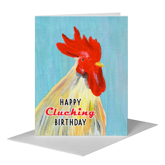 Rooster Faverolles, Greeting Card (#8371B) A2 Card Front, www.printedcanvas.com