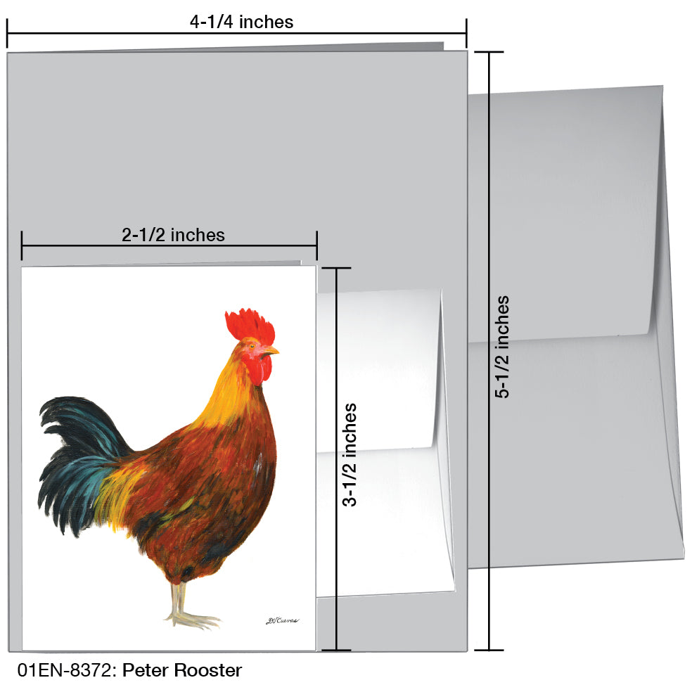 Peter Rooster, Greeting Card (8372C), Enclosure Card, www.printedcanvas.com