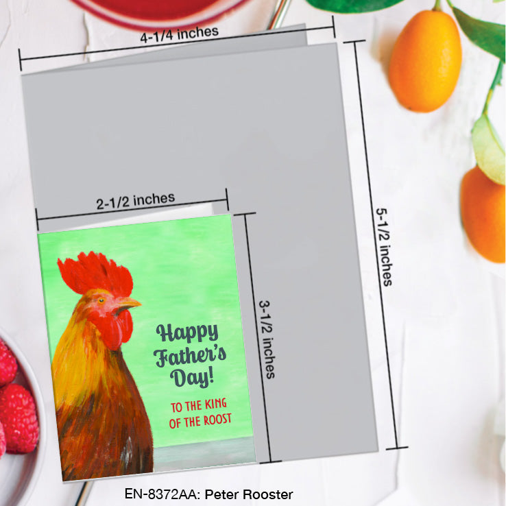 Peter Rooster, Greeting Card (8372AA), Enclosure, www.printedcanvas.com