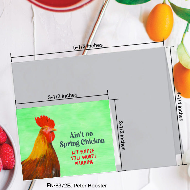 Peter Rooster, Greeting Card (8372B), Enclosure, www.printedcanvas.com