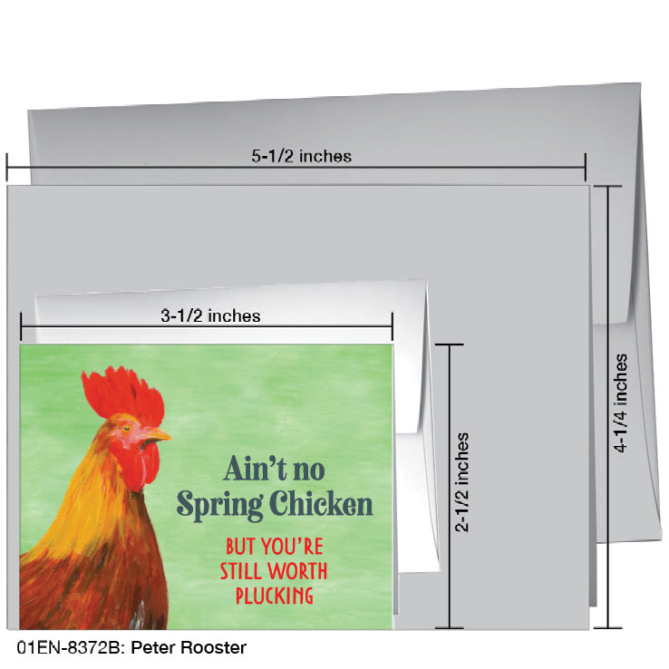 Peter Rooster, Greeting Card (8372B), Enclosure, www.printedcanvas.com