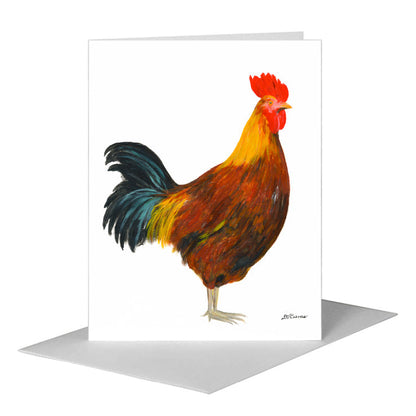 Peter Rooster, Greeting Card (#8372C), A2 Card Front, www.printedcanvas.com