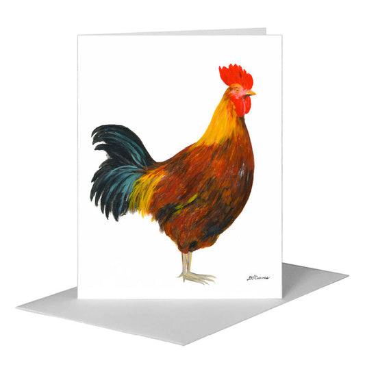 Peter Rooster, Greeting Card (#8372C) A2 Card Front, www.printedcanvas.com