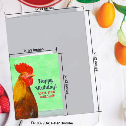 Peter Rooster, Greeting Card (8372DA), Enclosure, www.printedcanvas.com