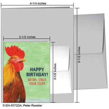 Peter Rooster, Greeting Card (8372DA), Enclosure Card, www.printedcanvas.com