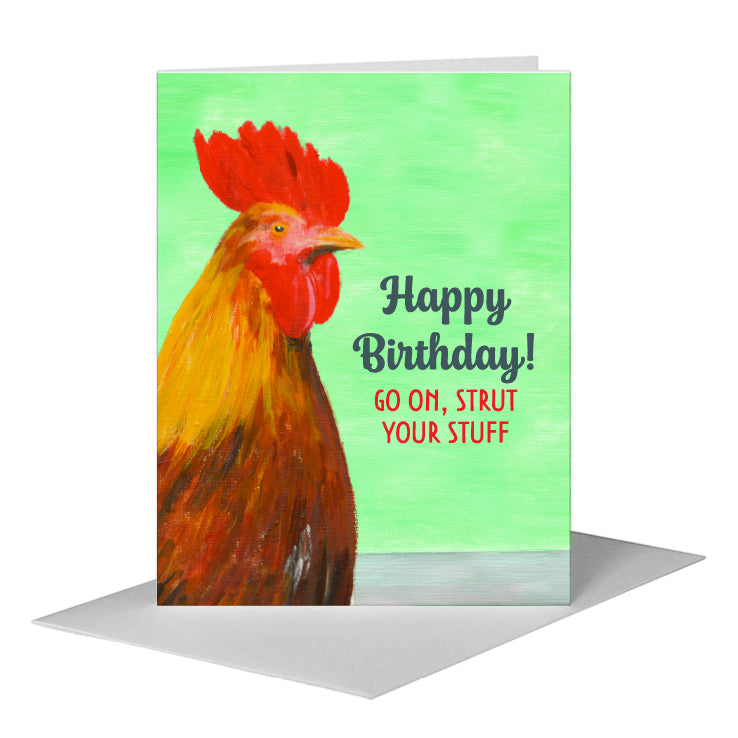 Peter Rooster, Greeting Card (#8372DA) A2 Card Front, www.printedcanvas.com