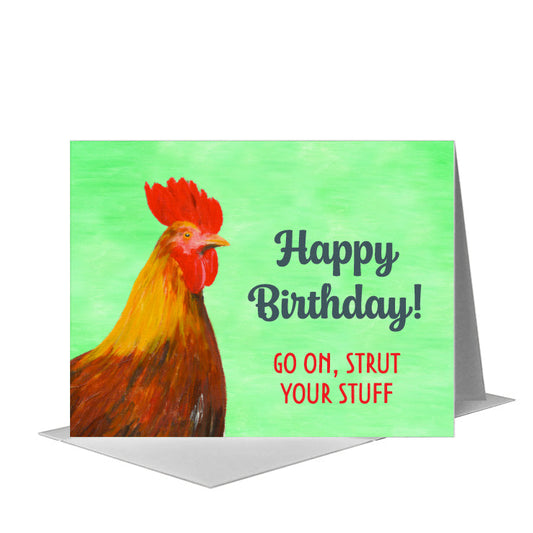 Peter Rooster, Greeting Card (#8372D) A2 Card Front, www.printedcanvas.com