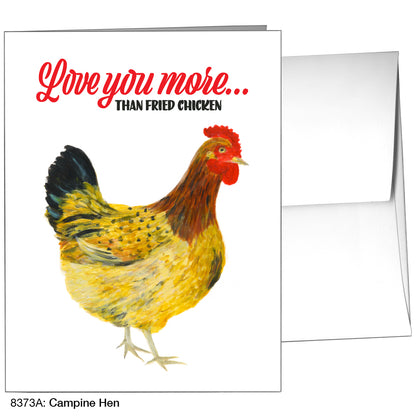 Campine Hen, Greeting Card (8373A)