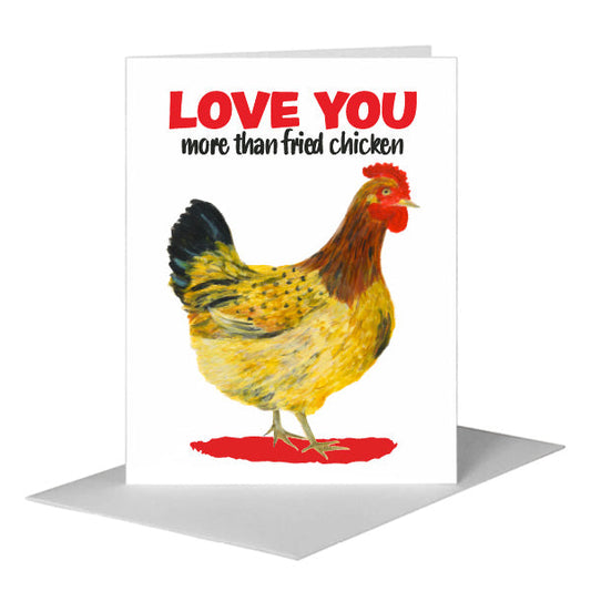 Campine Hen, Greeting Card (#8373A) A2 Card Front, www.printedcanvas.com